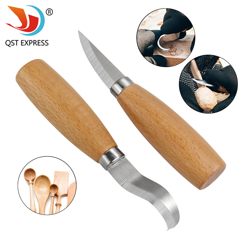 Woodworking Joinery - Stainless Iron Carving Knife Beech Wood