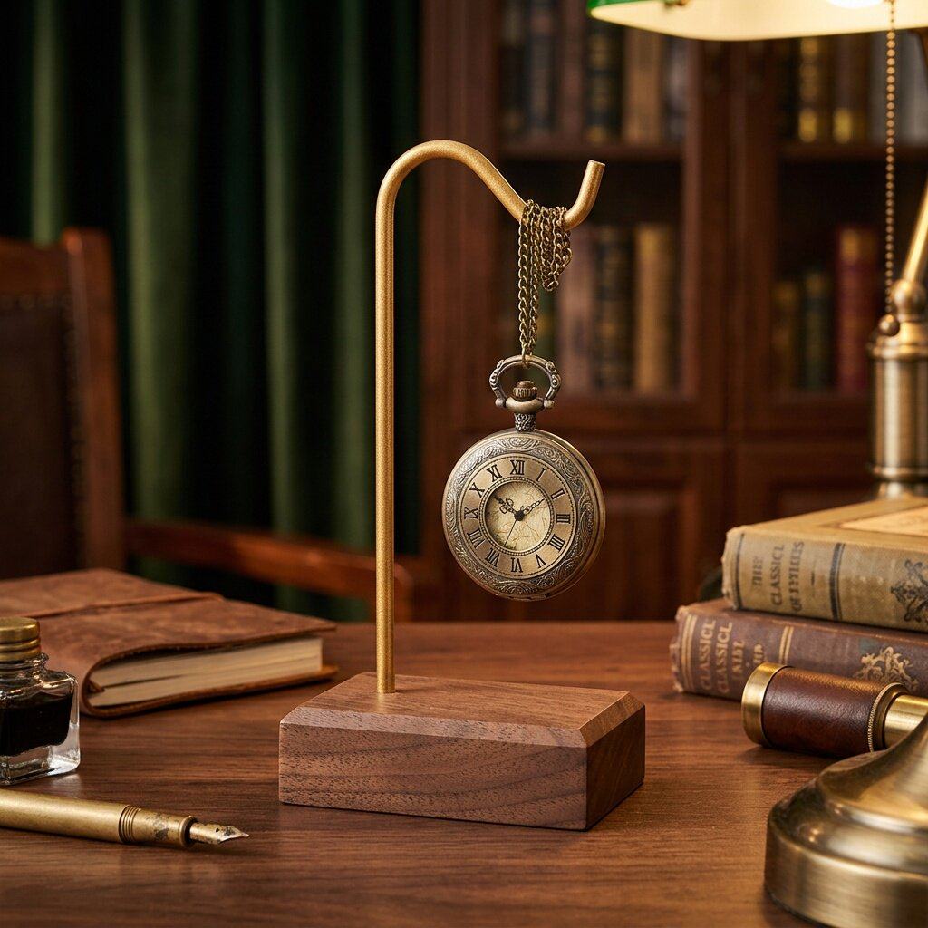 Woodworking Show - Pocket Watch Hanging Display Rack Wood