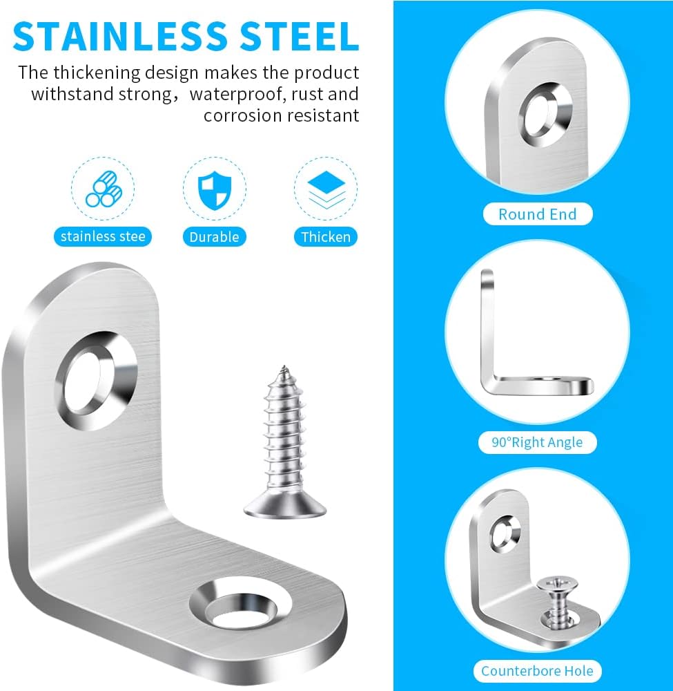 Stainless Steel L Bracket Corn - Woodworking Joinery 评论和价格