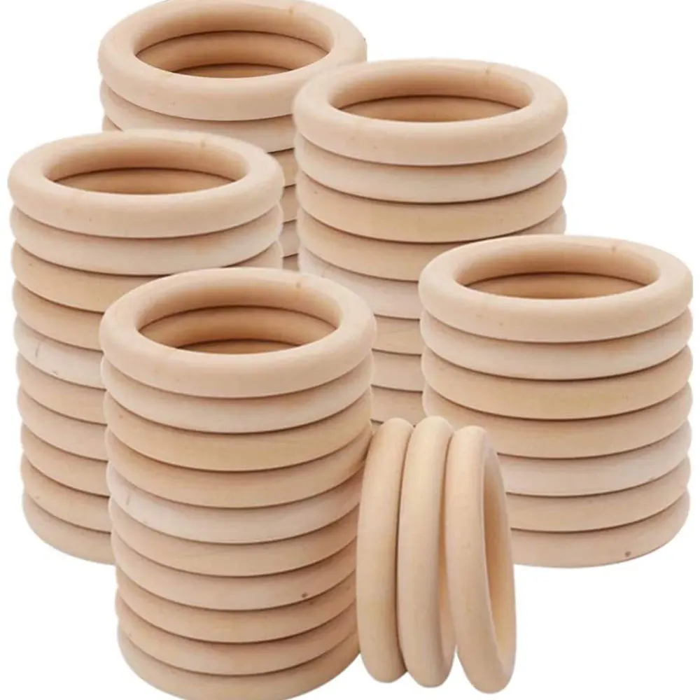 Unfinished Solid Wooden Rings  - Woodworking Joint Types 评论和价格