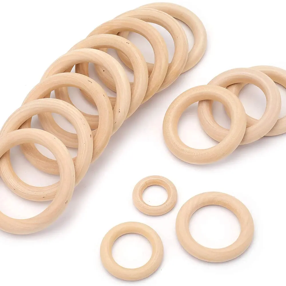 Unfinished Solid Wooden Rings  - Woodworking Joint Types 评论和价格