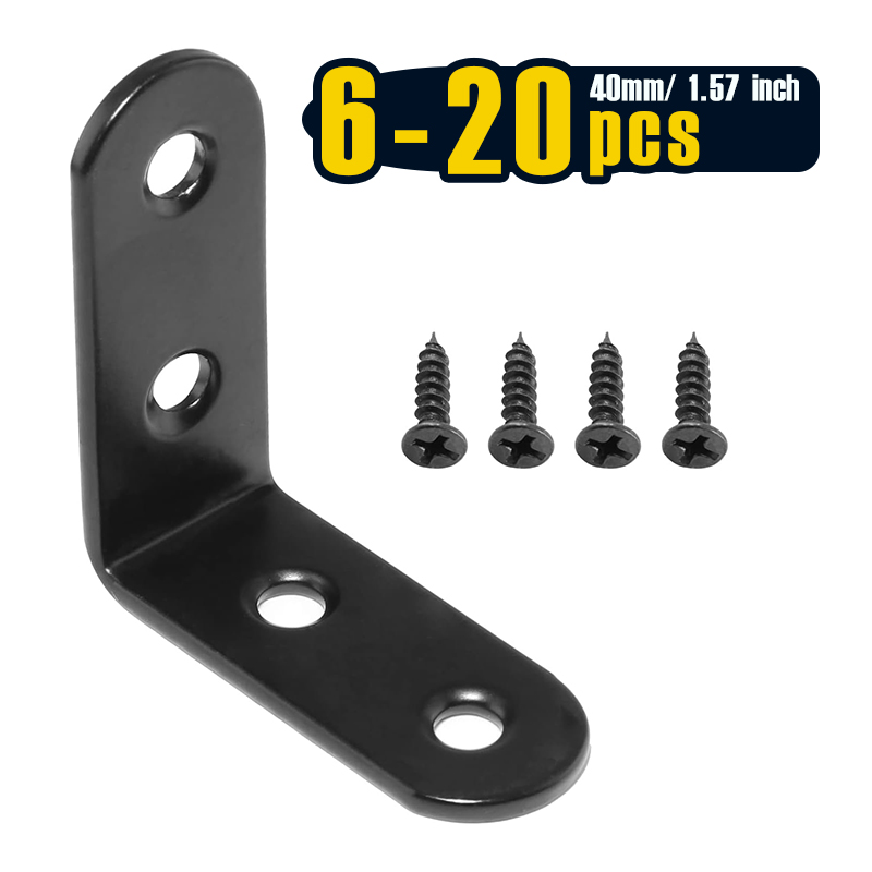 6-20 Pcs Black Corner Brace L  - Woodworking Joint Types 评论和价格