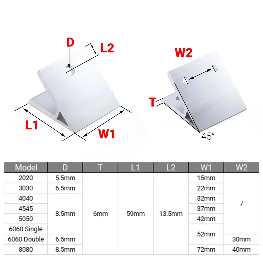 4Pcs 45 Degree Angle Corner Br - Woodworking Joint Types 评论和价格