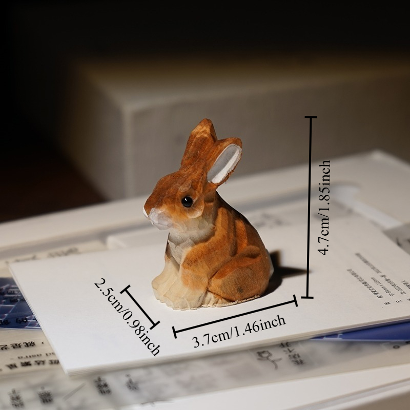1PC Seated Bunny Hand Carved W - Woodworking Rabbet 评论和价格