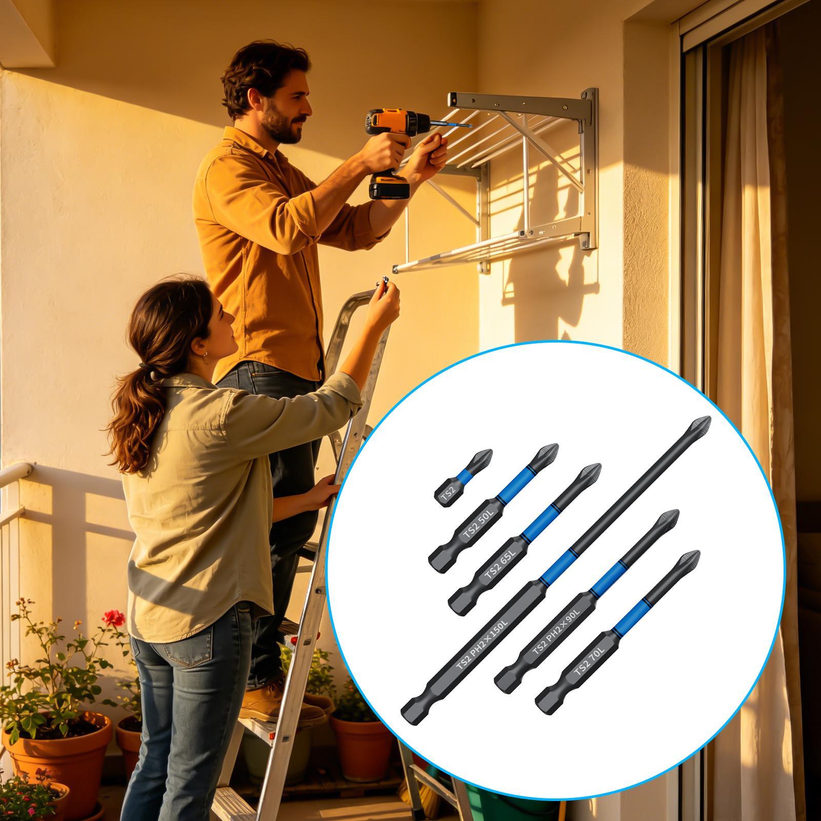 Drill Screwdriver Bit Set 6-Pi - Woodworking Drill 评论和价格