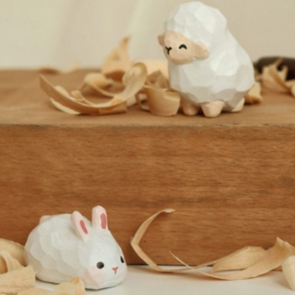 Cartoon Characters Wooden Carv - Woodworking Rabbet 评论和价格