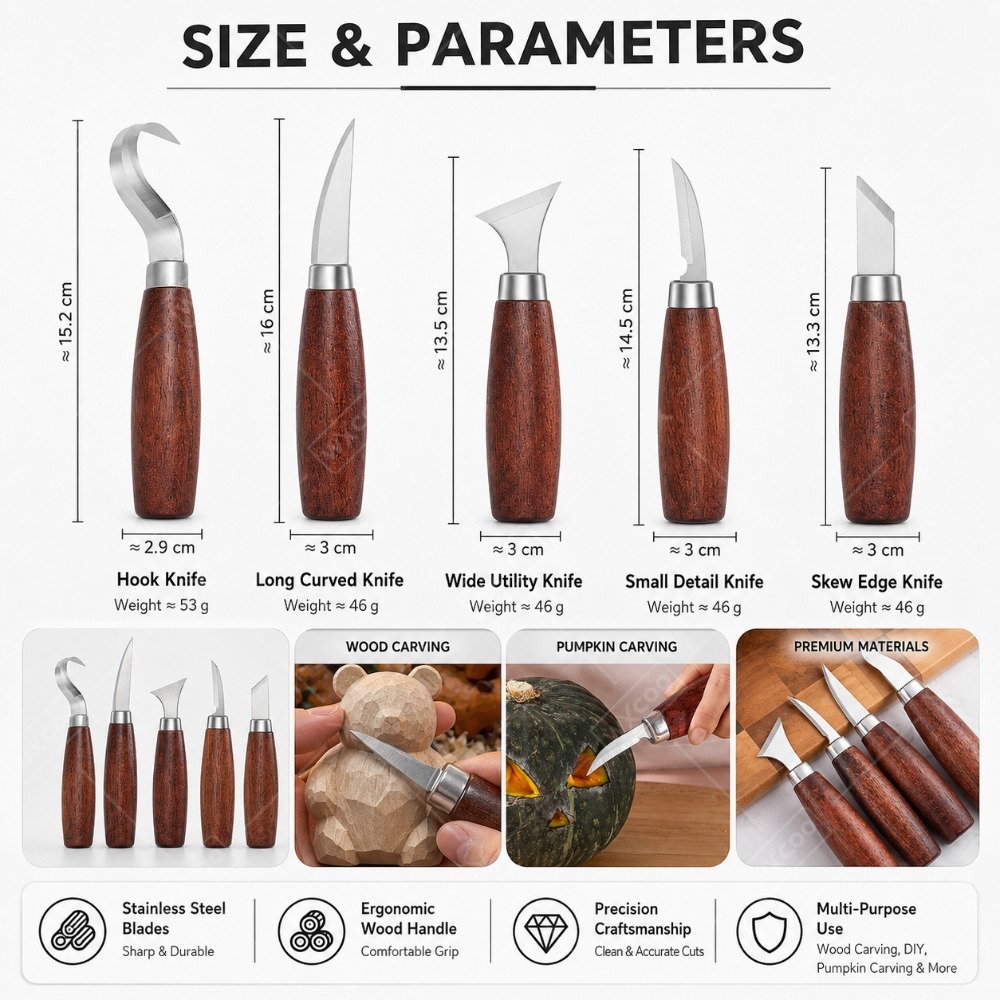WXCOO Wood Carving Chisel Set  - Woodworking Kits For Beginners 评论和价格