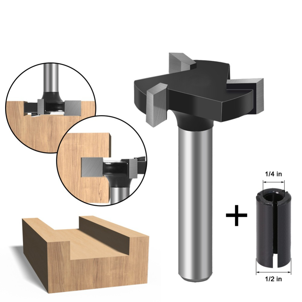 4‑Flute T‑Slot Router Bit Carb - Woodworking Rabbet 评论和价格