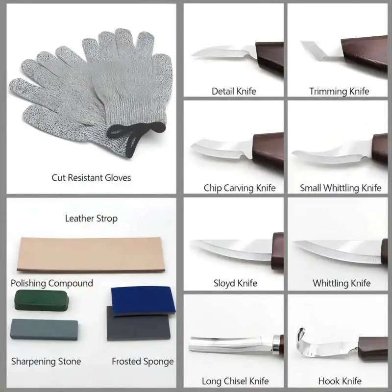 Wood Carving Kit 15PCS Wood Ca - Woodworking Kits For Beginners 评论和价格