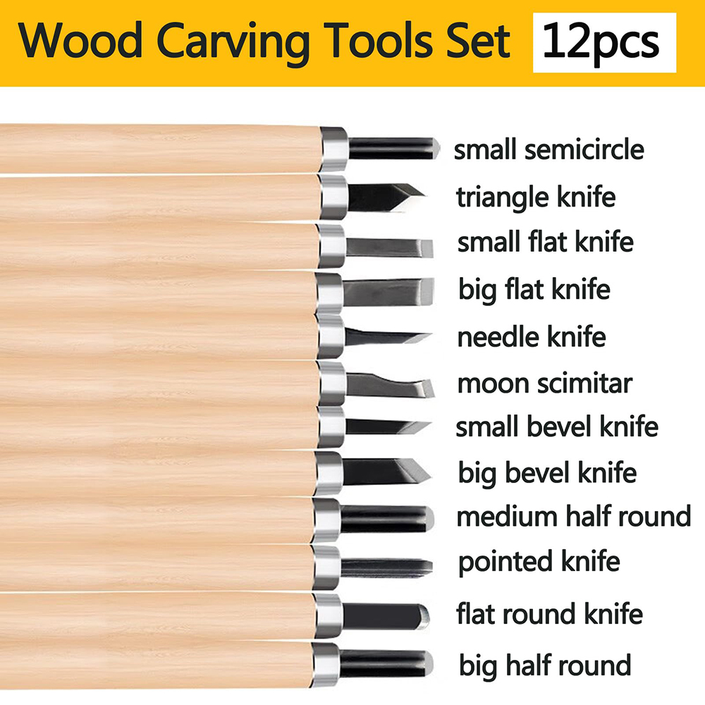 12pcs Professional Wood Carvin - Woodworking Kits For Beginners 评论和价格