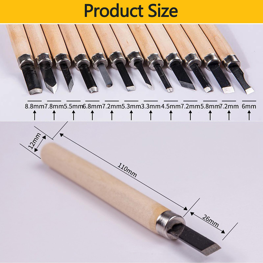 12pcs Professional Wood Carvin - Woodworking Kits For Beginners 评论和价格