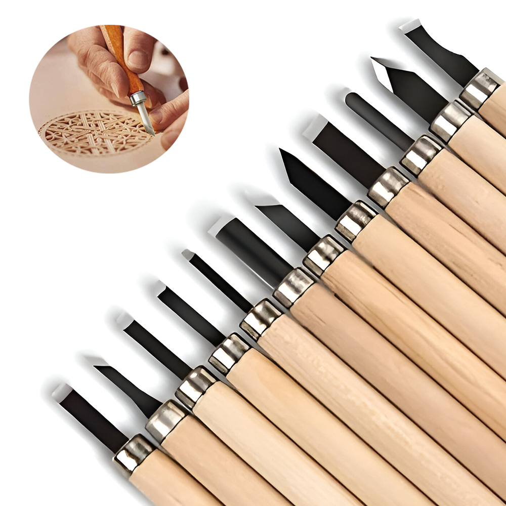 12pcs Professional Wood Carvin - Woodworking Kits For Beginners 评论和价格