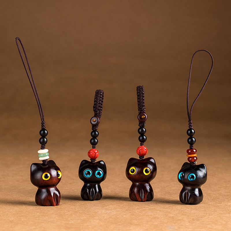 1PCS Sandalwood Wooden Cat Key - Woodworking Rabbet 评论和价格